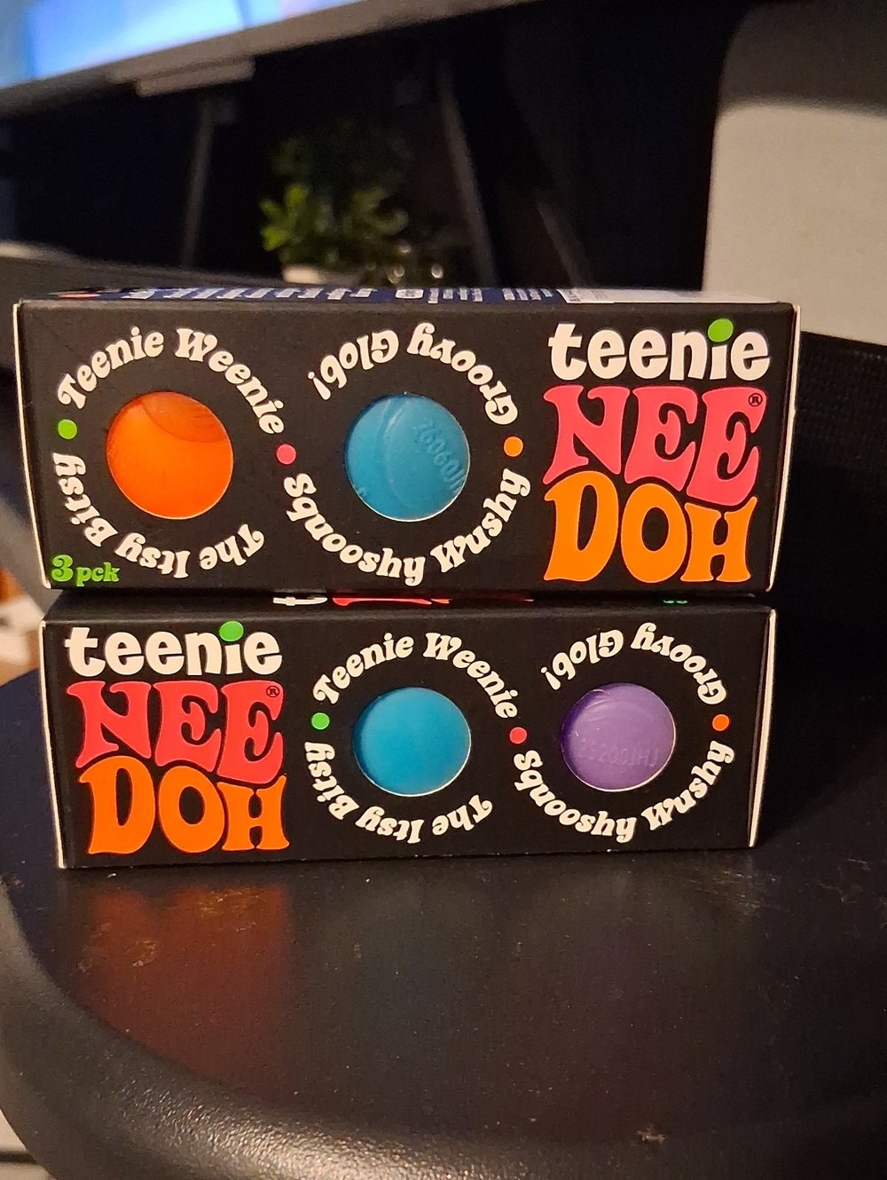 Needoh-Teenies, 3 Pack Balls - Orange, Blue, Purple! BRAND NEW! BRAND NAME!
